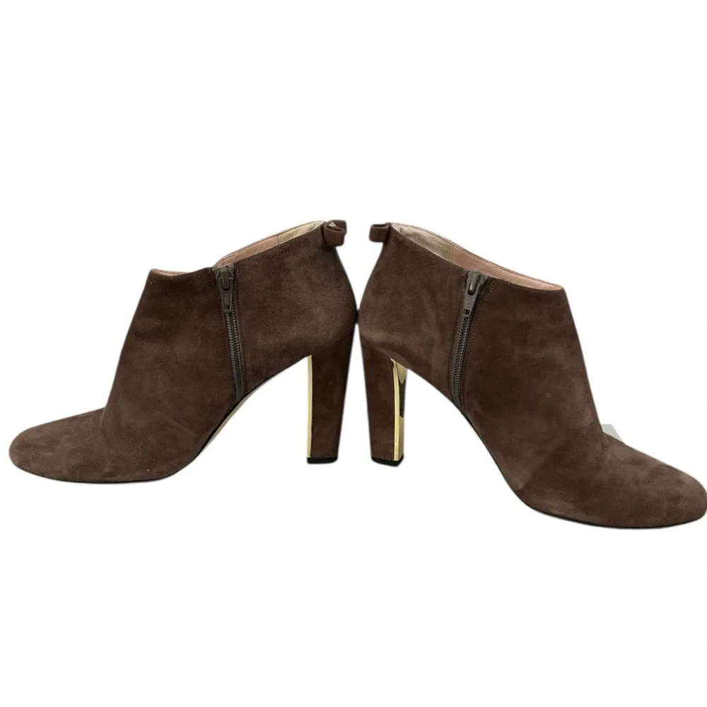 Kate Spade New York Nedda Brown Suede Round Toe Ankle Boots Women’s Size 9.5